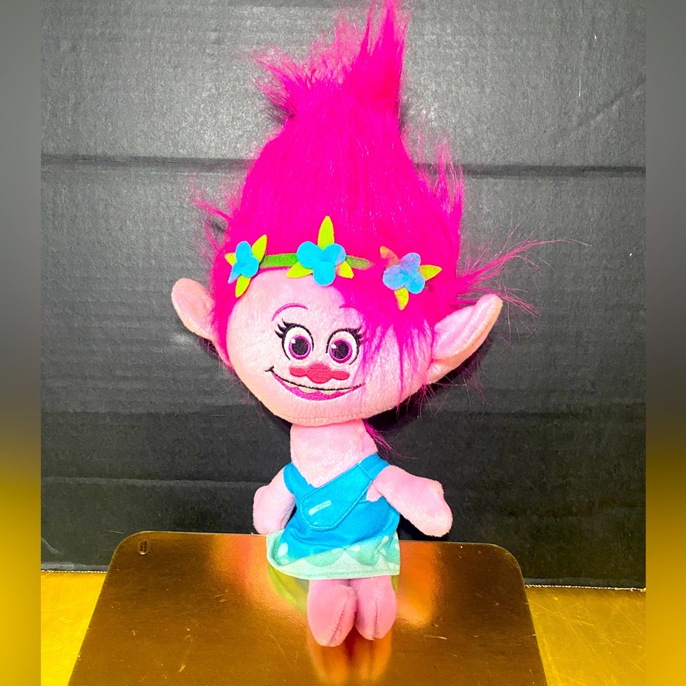 TROLLS DREAMWORKS POPPY TALKING TROLL 2015 PLUSH BY HASBRO WORKS!  14”